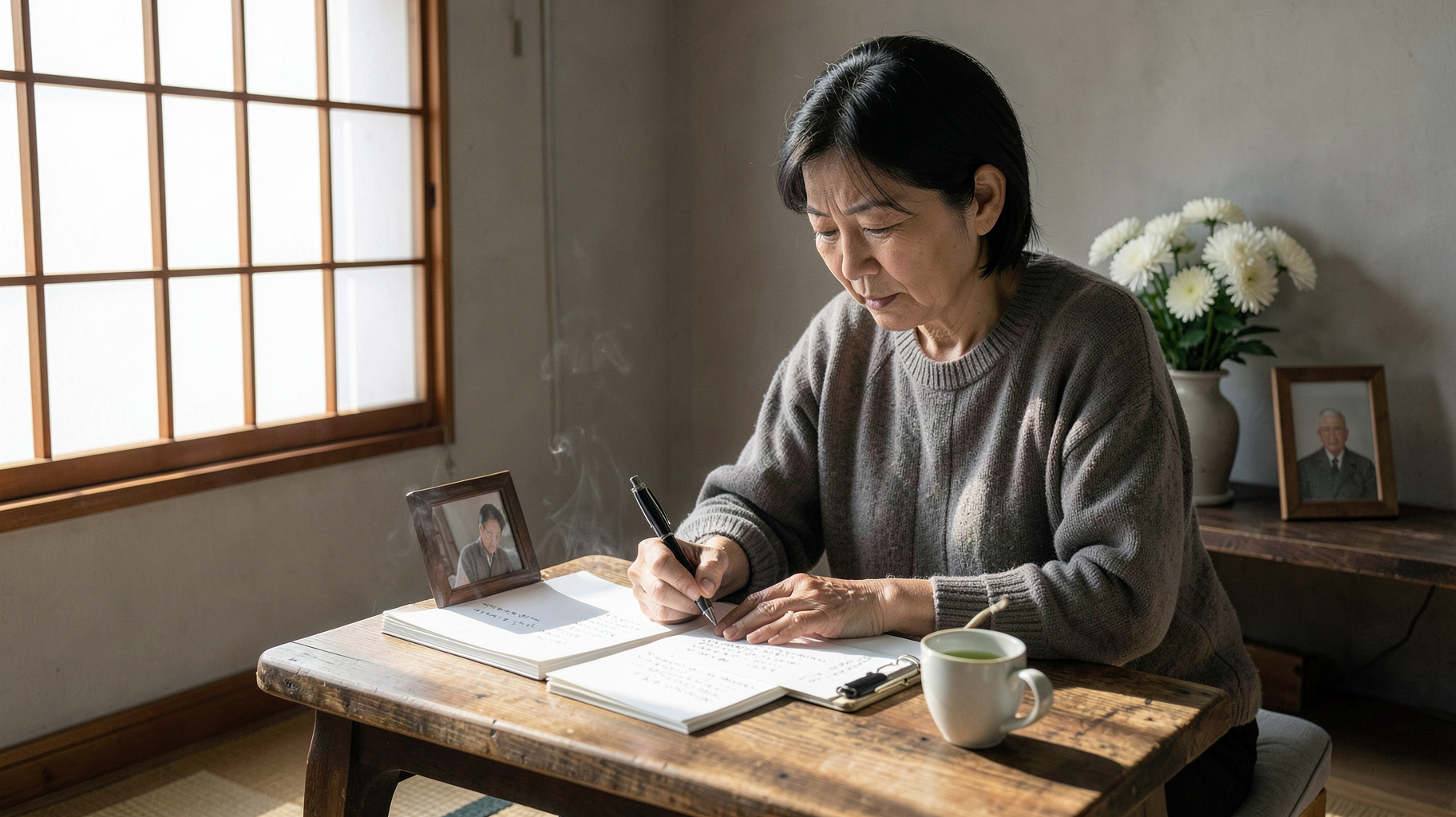 家族葬のあとの喪中はがき、誰に何枚出すか迷ったら