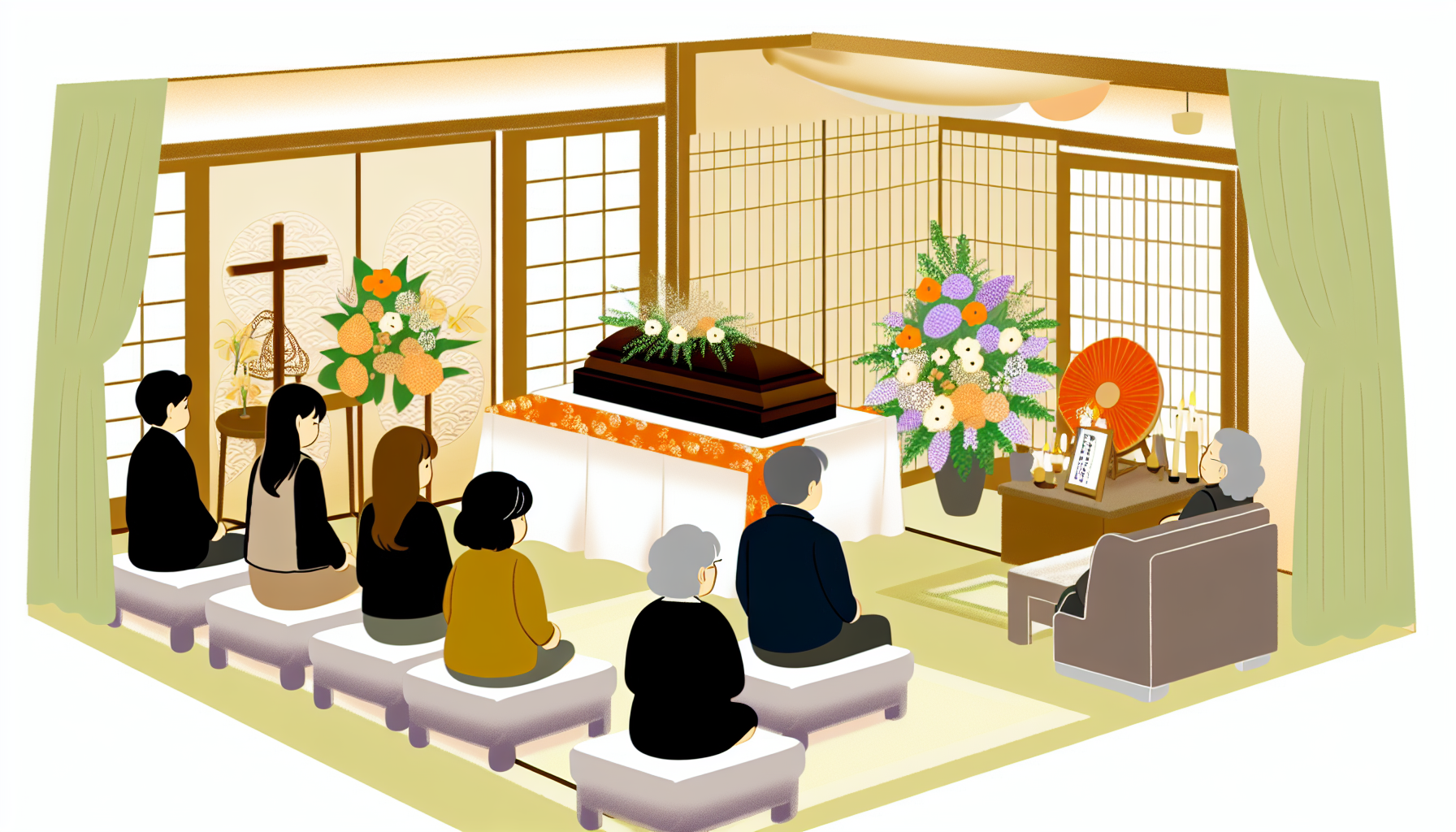 家族葬のシーン